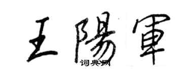 王正良王阳军行书个性签名怎么写