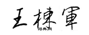 王正良王栋军行书个性签名怎么写