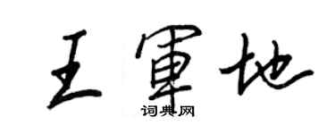 王正良王军地行书个性签名怎么写