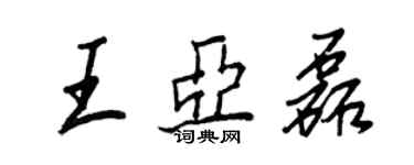 王正良王亚磊行书个性签名怎么写