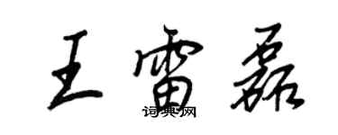 王正良王雷磊行书个性签名怎么写