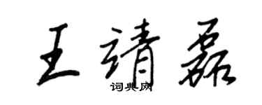 王正良王靖磊行书个性签名怎么写