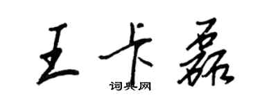 王正良王卡磊行书个性签名怎么写