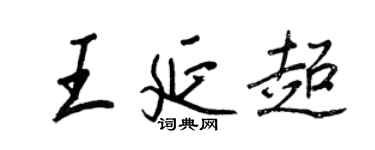 王正良王延超行书个性签名怎么写
