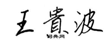 王正良王贵波行书个性签名怎么写