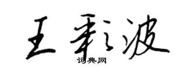 王正良王彩波行书个性签名怎么写