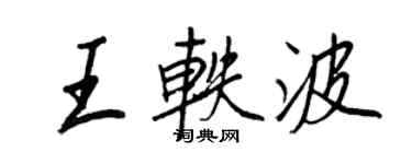 王正良王轶波行书个性签名怎么写