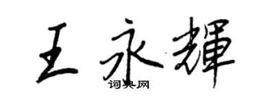 王正良王永辉行书个性签名怎么写