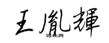 王正良王胤辉行书个性签名怎么写