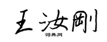 王正良王汝刚行书个性签名怎么写