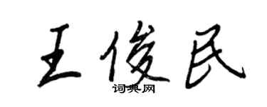 王正良王俊民行书个性签名怎么写