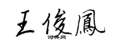 王正良王俊凤行书个性签名怎么写