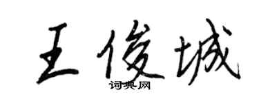 王正良王俊城行书个性签名怎么写