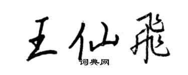 王正良王仙飞行书个性签名怎么写