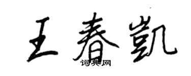 王正良王春凯行书个性签名怎么写