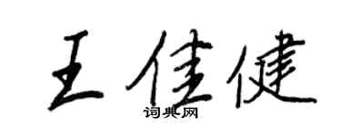 王正良王佳健行书个性签名怎么写