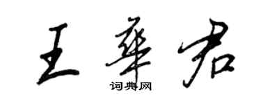 王正良王华君行书个性签名怎么写