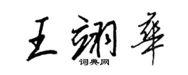 王正良王翊华行书个性签名怎么写