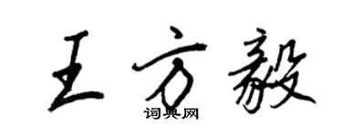王正良王方毅行书个性签名怎么写