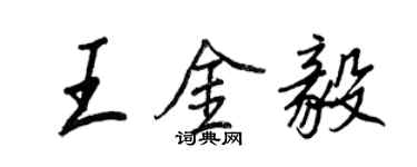 王正良王金毅行书个性签名怎么写