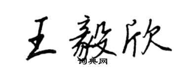 王正良王毅欣行书个性签名怎么写