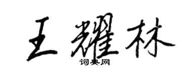 王正良王耀林行书个性签名怎么写