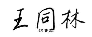 王正良王同林行书个性签名怎么写