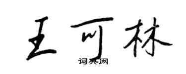 王正良王可林行书个性签名怎么写