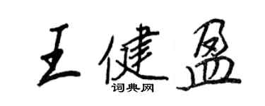王正良王健盈行书个性签名怎么写