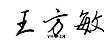 王正良王方敏行书个性签名怎么写