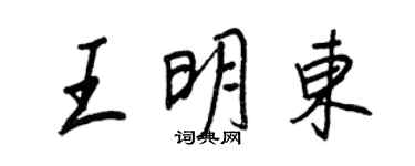 王正良王明东行书个性签名怎么写