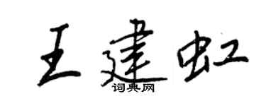 王正良王建虹行书个性签名怎么写