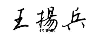 王正良王扬兵行书个性签名怎么写