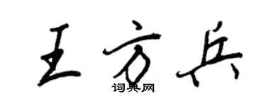 王正良王方兵行书个性签名怎么写