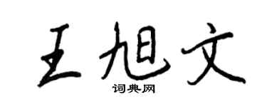 王正良王旭文行书个性签名怎么写
