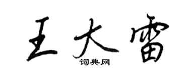 王正良王大雷行书个性签名怎么写