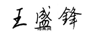 王正良王盛锋行书个性签名怎么写