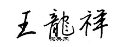 王正良王龙祥行书个性签名怎么写