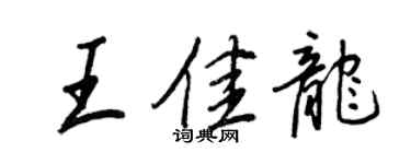 王正良王佳龙行书个性签名怎么写