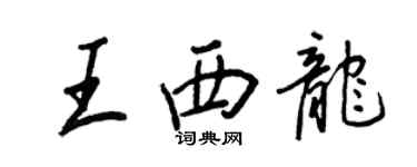 王正良王西龙行书个性签名怎么写