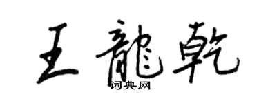 王正良王龙乾行书个性签名怎么写