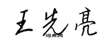 王正良王先亮行书个性签名怎么写