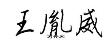 王正良王胤威行书个性签名怎么写