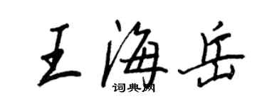 王正良王海岳行书个性签名怎么写