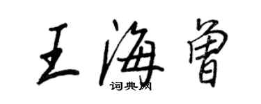 王正良王海曾行书个性签名怎么写