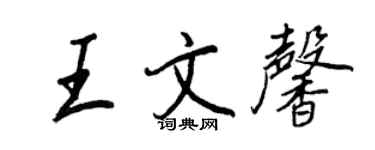 王正良王文馨行书个性签名怎么写