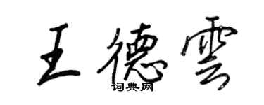 王正良王德云行书个性签名怎么写