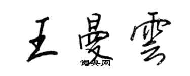 王正良王曼云行书个性签名怎么写