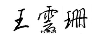 王正良王云珊行书个性签名怎么写