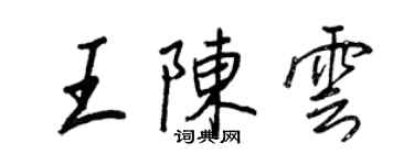王正良王陈云行书个性签名怎么写